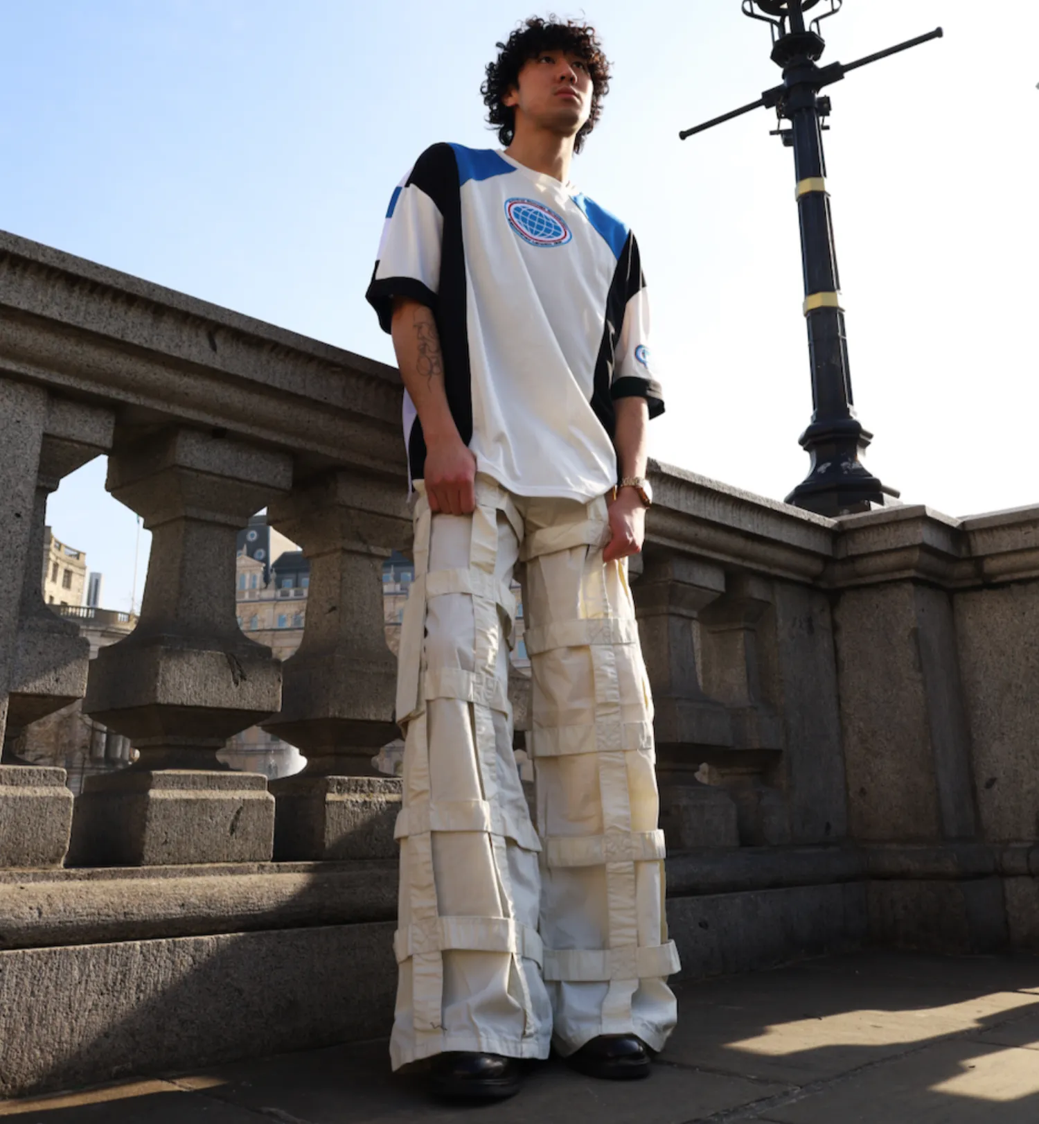 MENS OFF-WHITE LATTICE TROUSERS sold by Criminal Damage product image thumbnail 4