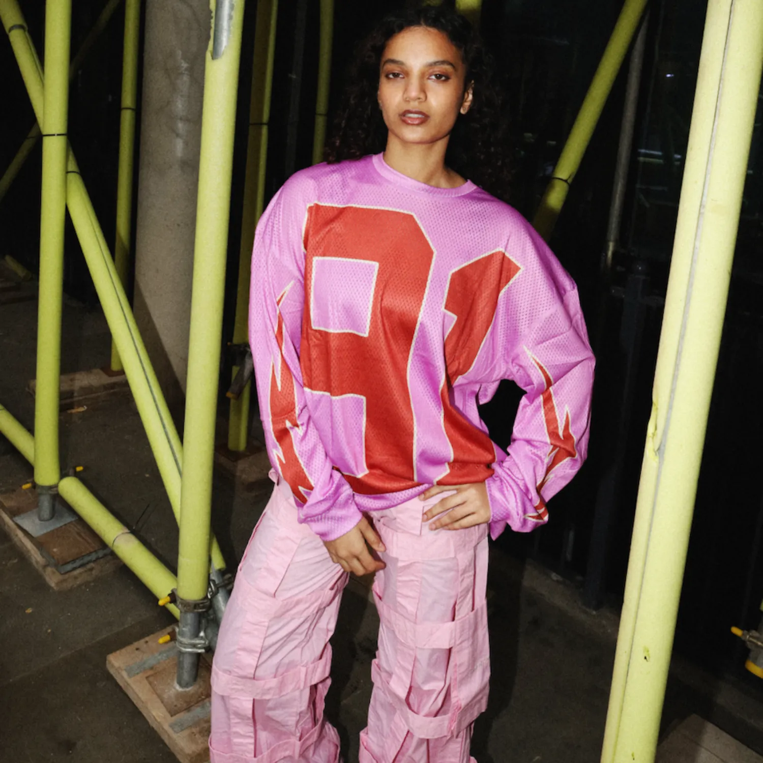 WOMENS PINK LATTICE TROUSERS sold by Criminal Damage product image thumbnail 3