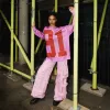 WOMENS PINK LATTICE TROUSERS sold by Criminal Damage