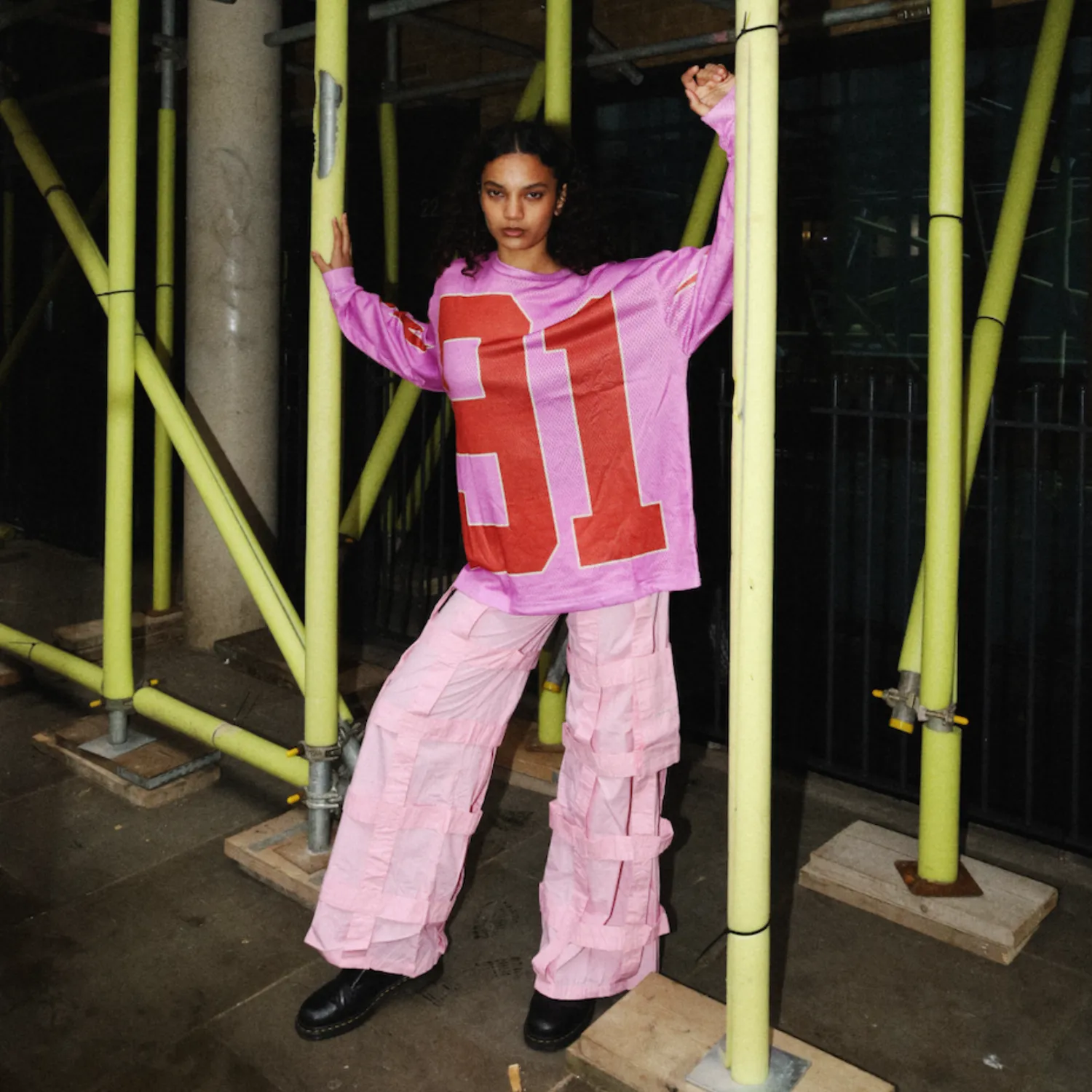 WOMENS PINK LATTICE TROUSERS sold by Criminal Damage product image thumbnail 4