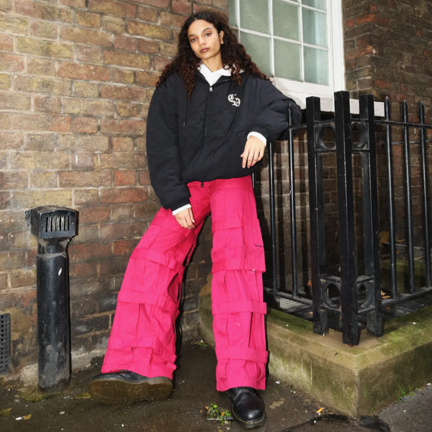 WOMENS RED LATTICE TROUSERS sold by Criminal Damage