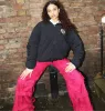 WOMENS RED LATTICE TROUSERS sold by Criminal Damage