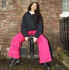WOMENS RED LATTICE TROUSERS sold by Criminal Damage