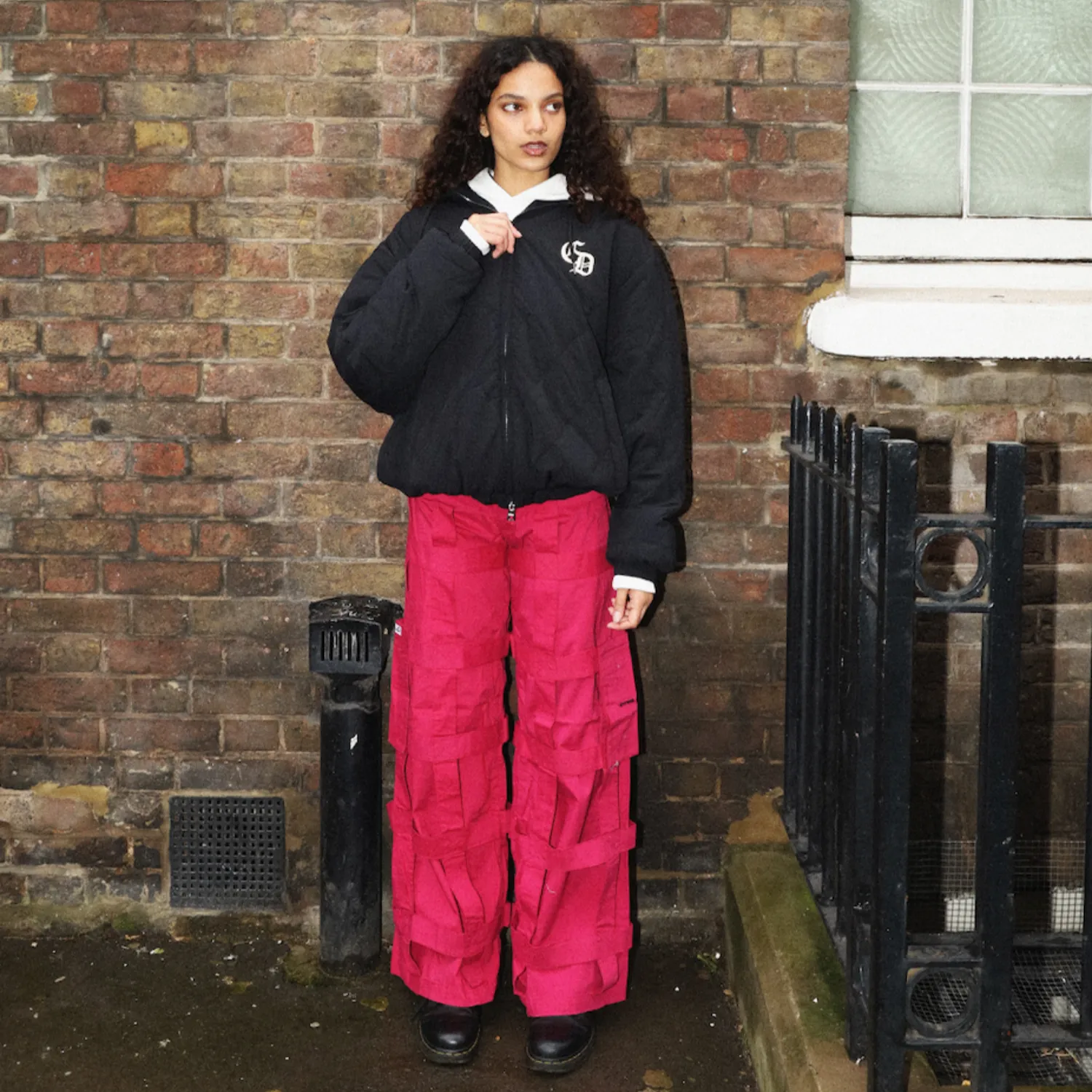WOMENS RED LATTICE TROUSERS sold by Criminal Damage product image thumbnail 4