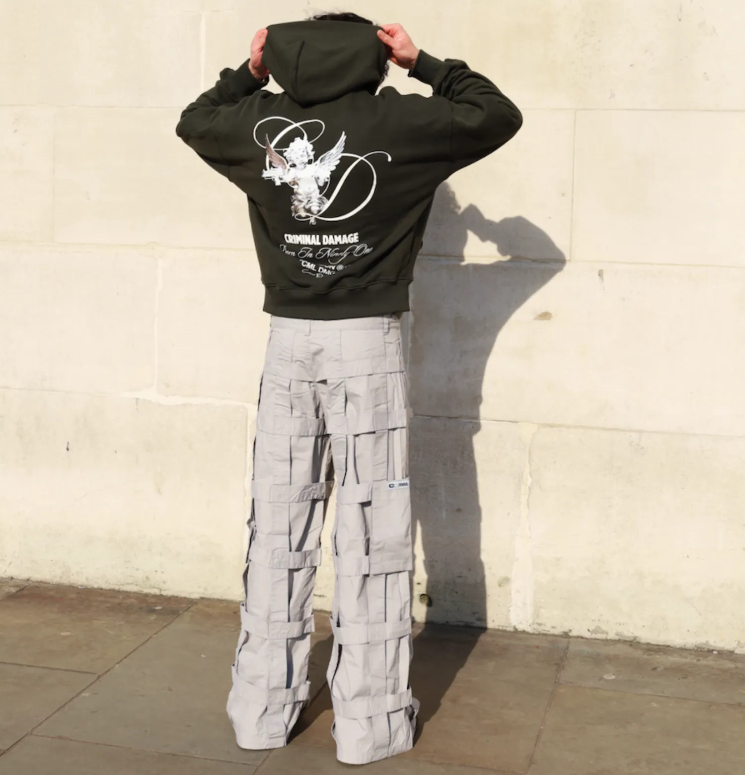 MENS GREY LATTICE TROUSERS sold by Criminal Damage product image thumbnail 2