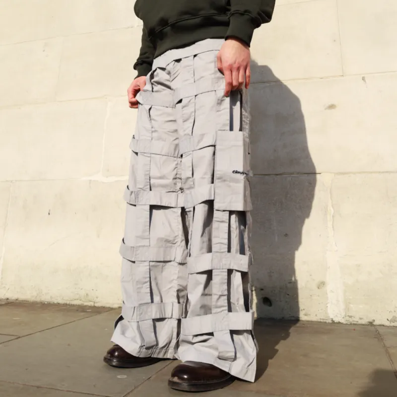 MENS GREY LATTICE TROUSERS sold by Criminal Damage