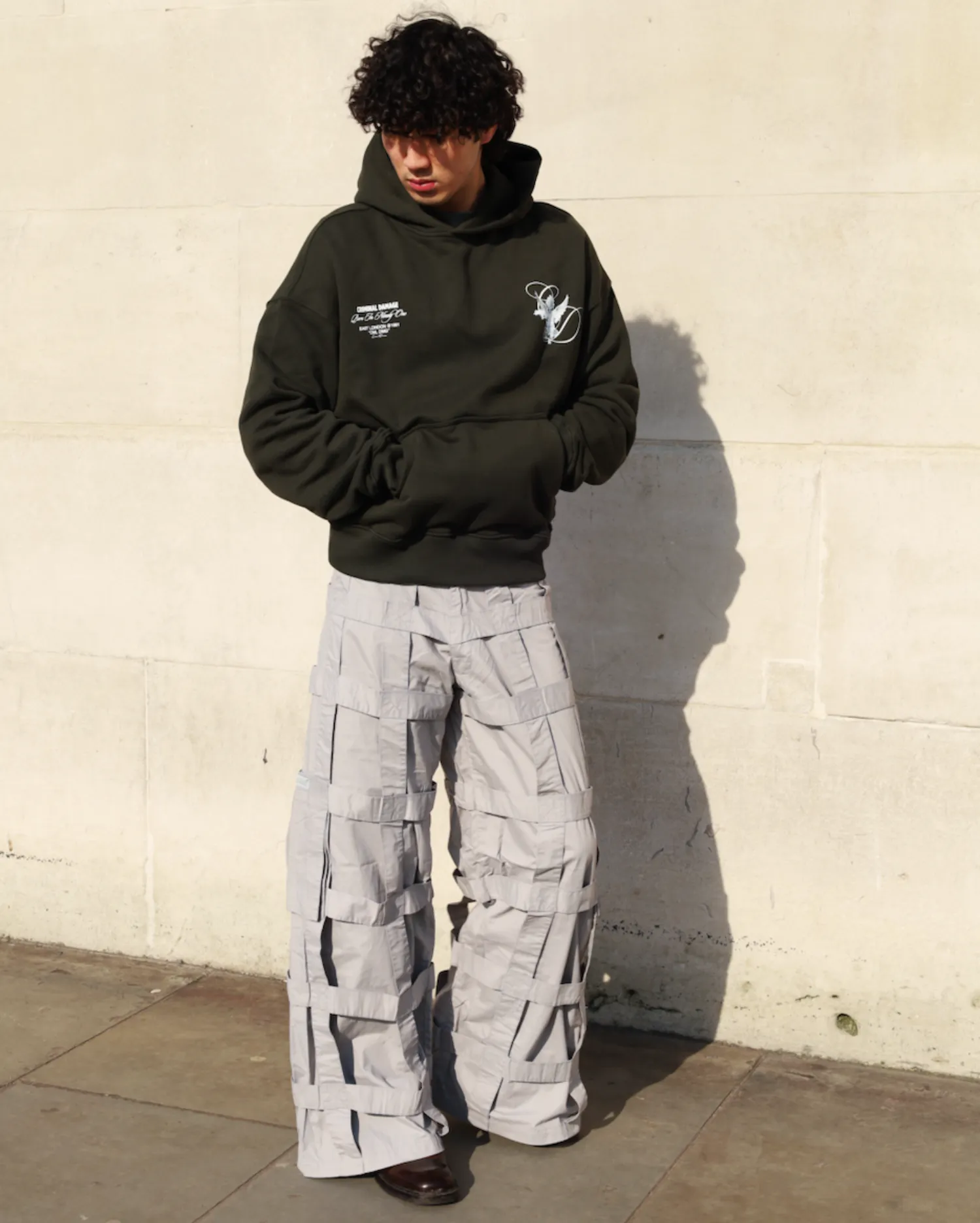 MENS GREY LATTICE TROUSERS sold by Criminal Damage product image thumbnail 3