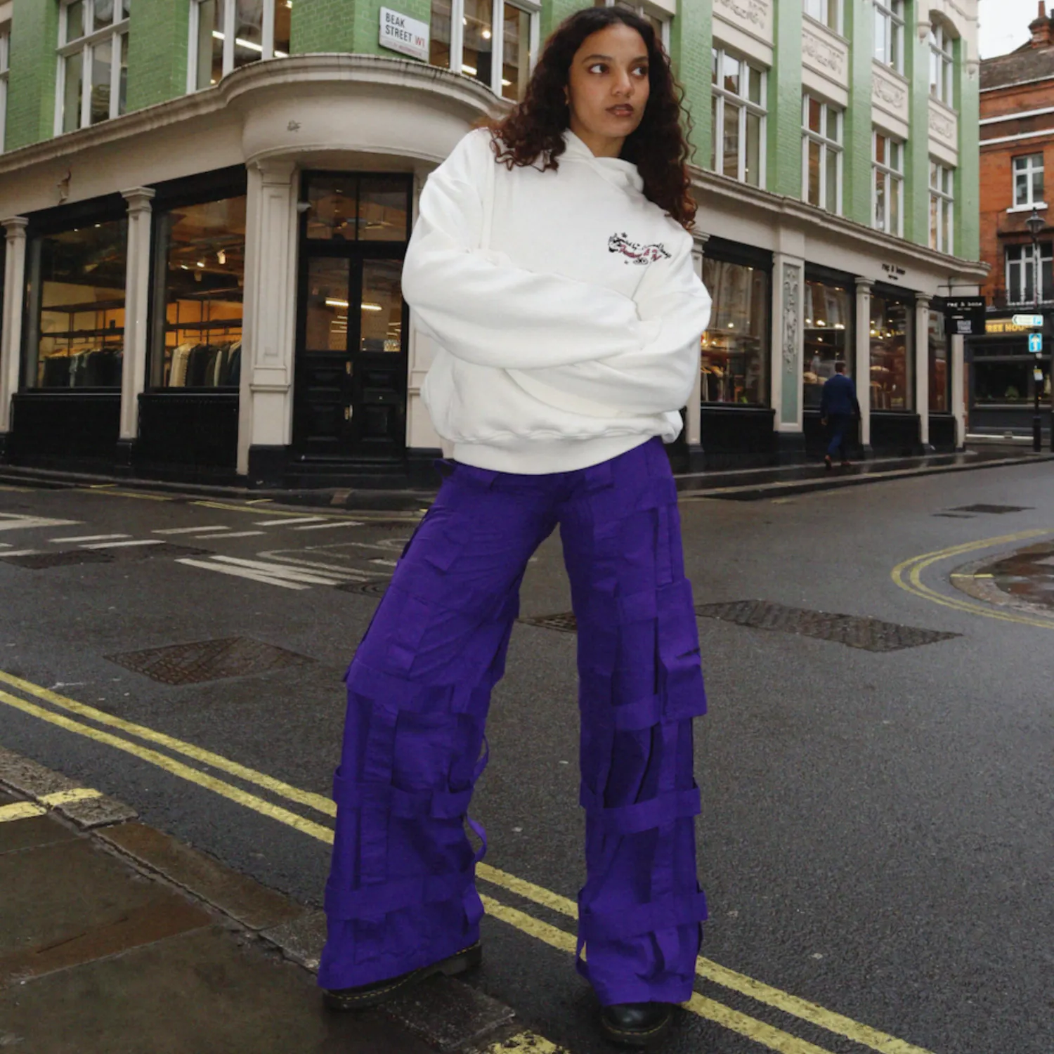 WOMENS PURPLE LATTICE TROUSERS sold by Criminal Damage product image thumbnail 5