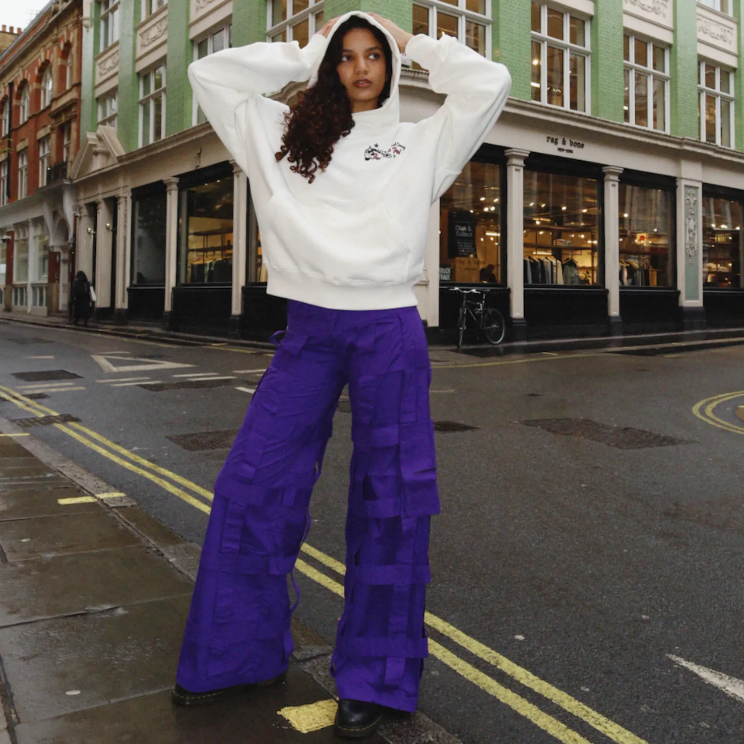 WOMENS PURPLE LATTICE TROUSERS sold by Criminal Damage product image thumbnail 4