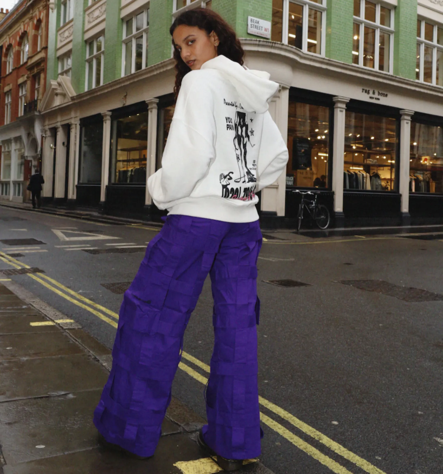 WOMENS PURPLE LATTICE TROUSERS sold by Criminal Damage product image thumbnail 3