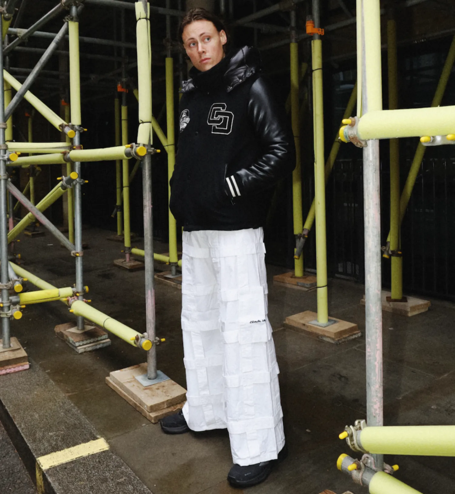 MENS WHITE LATTICE TROUSERS sold by Criminal Damage product image thumbnail 3