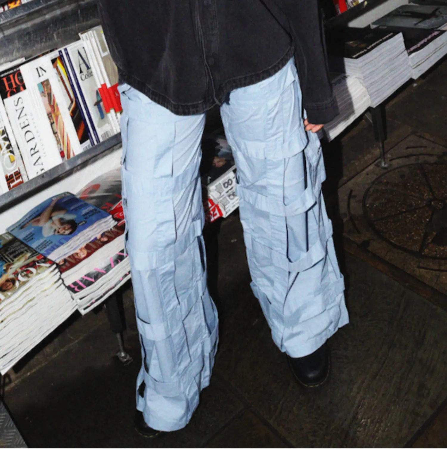 WOMENS BLUE LATTICE TROUSERS sold by Criminal Damage product image thumbnail 2