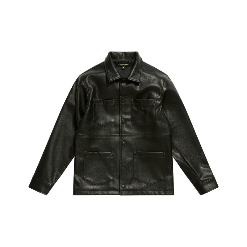 LEATHER UTILITY SHIRT sold by Criminal Damage