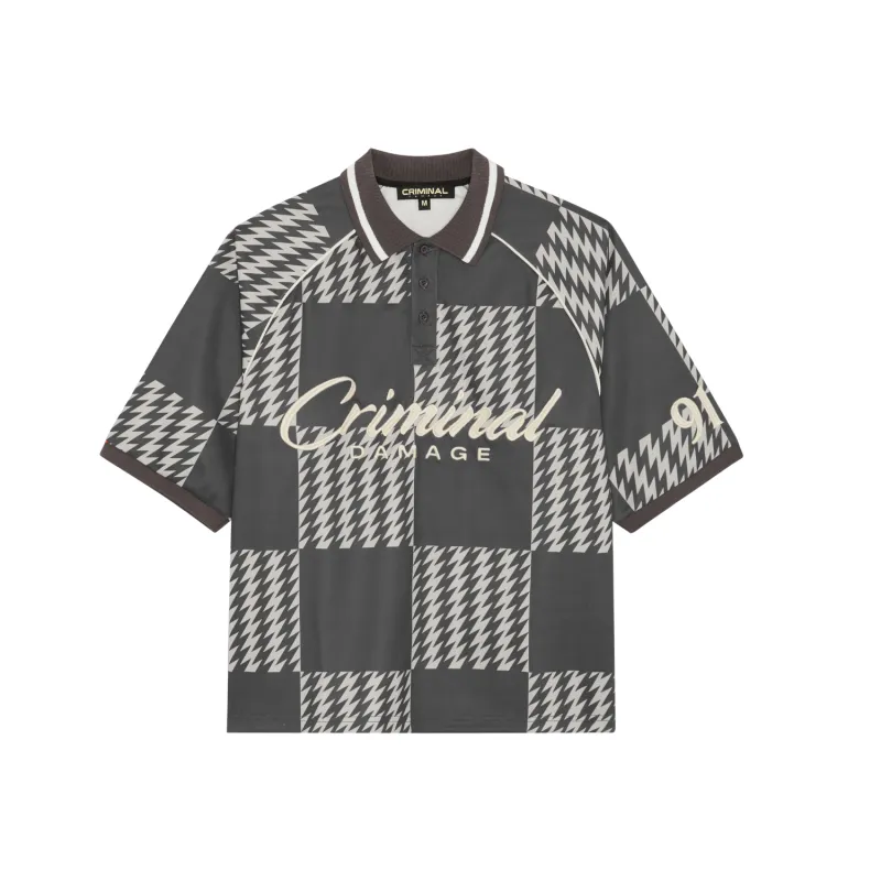 CHECKERBOARD POLO SHIRT sold by Criminal Damage