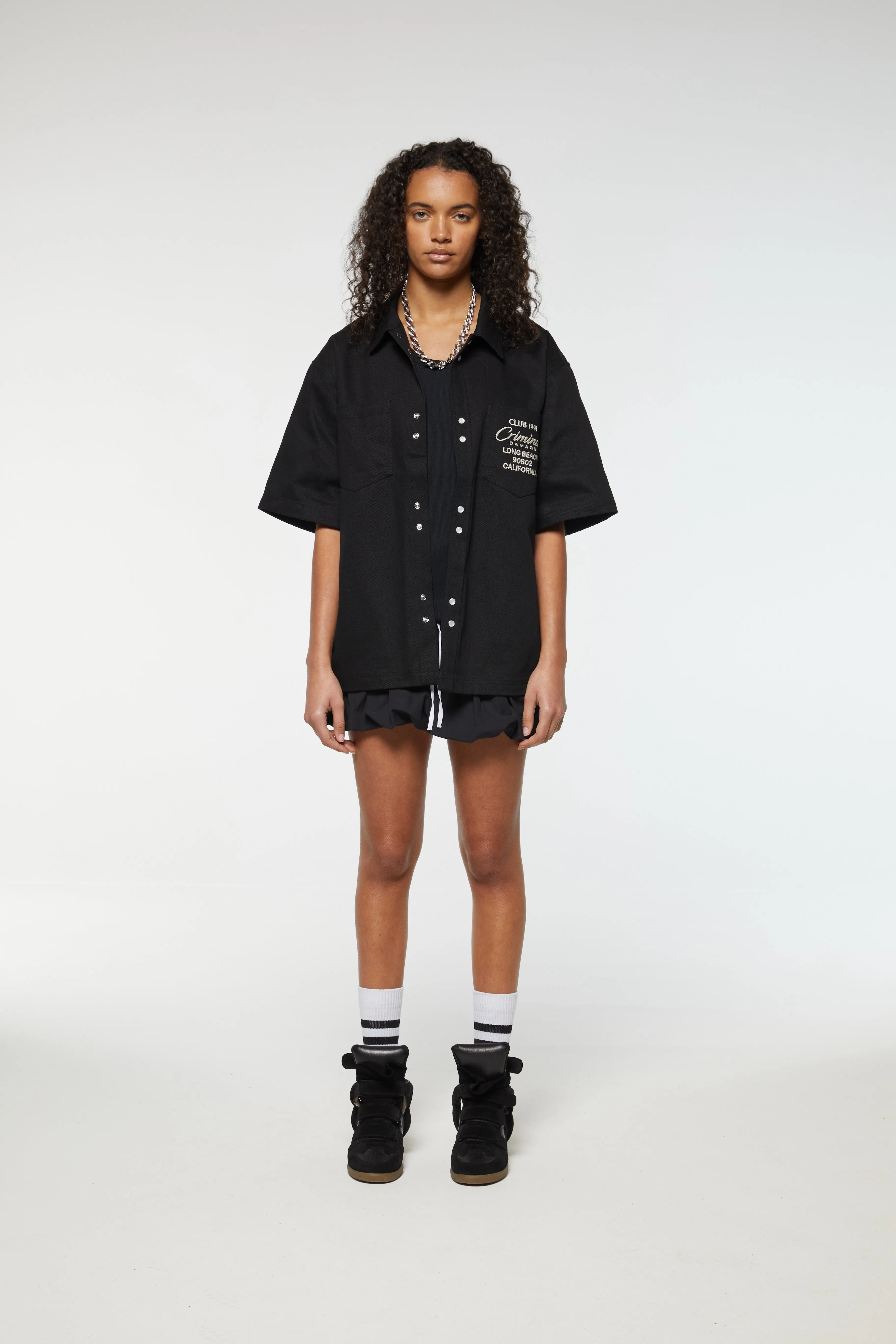 EMBROIDERED SHORT SLEEVED SHIRT sold by Criminal Damage product image thumbnail 2