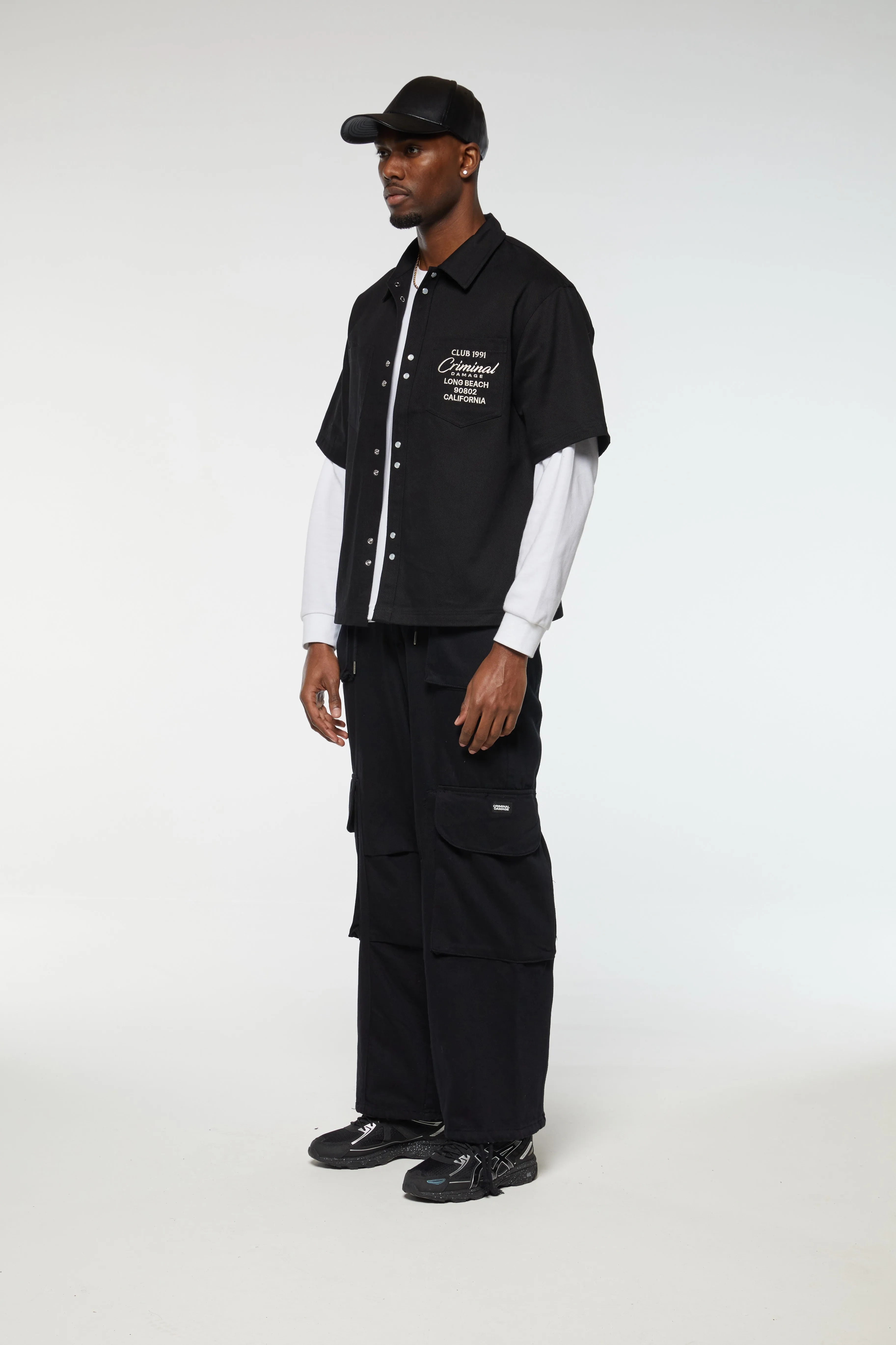 EMBROIDERED SHORT SLEEVED SHIRT sold by Criminal Damage product image thumbnail 4