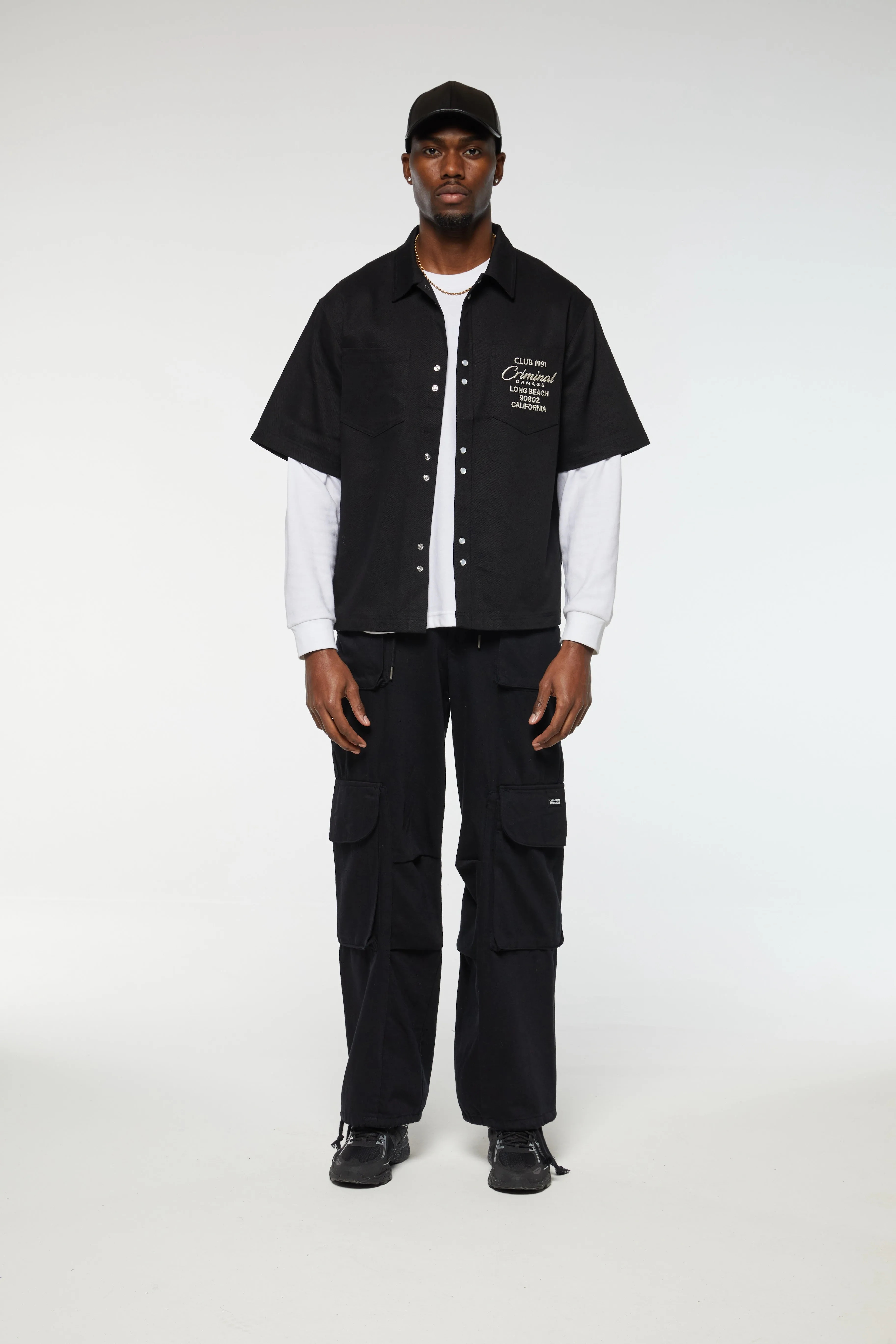 EMBROIDERED SHORT SLEEVED SHIRT sold by Criminal Damage product image thumbnail 2