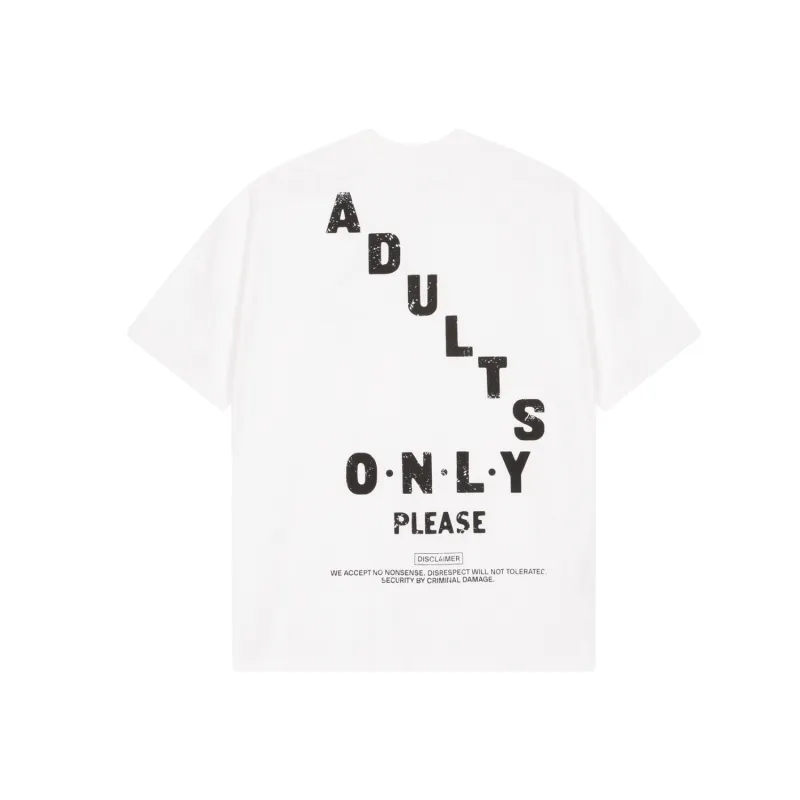 ADULTS ONLY T-SHIRT sold by Criminal Damage