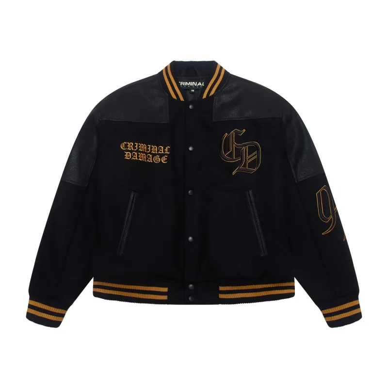 LOGO MANIA VARSITY JACKET sold by Criminal Damage