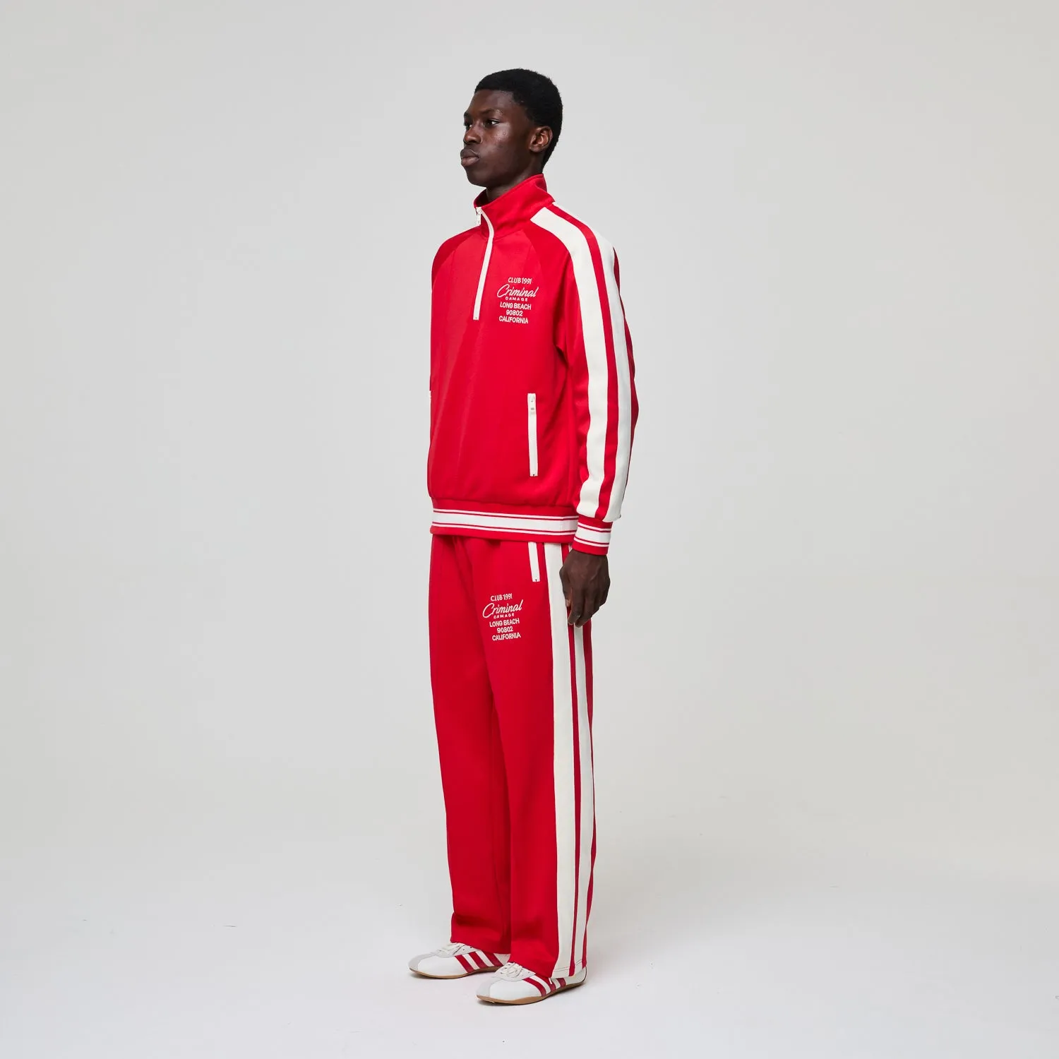 PIN TUCK HALF ZIP TRACK TOP sold by Criminal Damage product image thumbnail 3