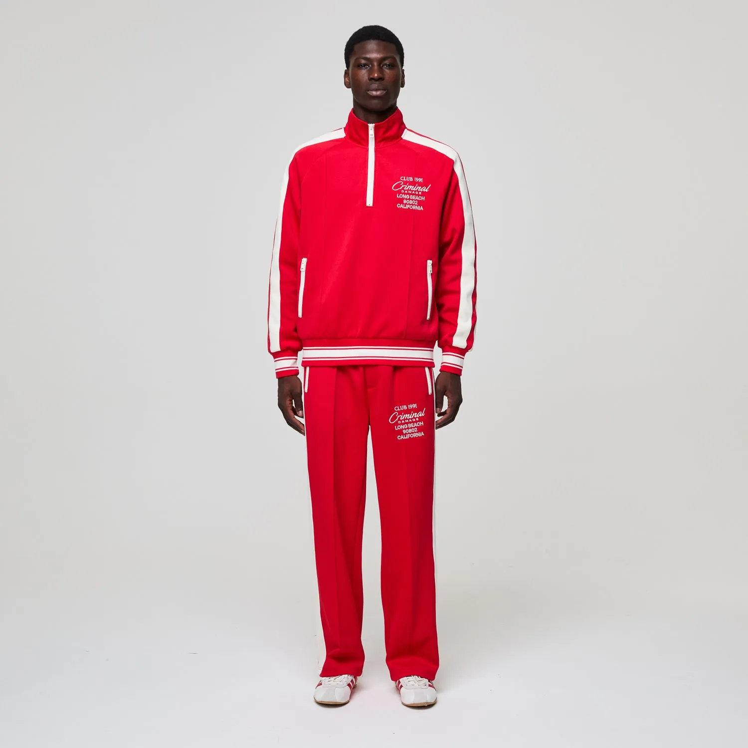 PIN TUCK HALF ZIP TRACK TOP sold by Criminal Damage product image thumbnail 2