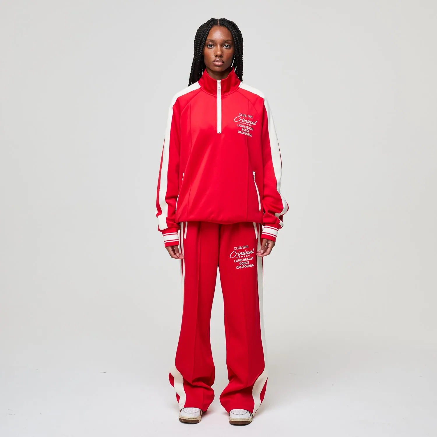 PIN TUCK HALF ZIP TRACK TOP sold by Criminal Damage product image thumbnail 5