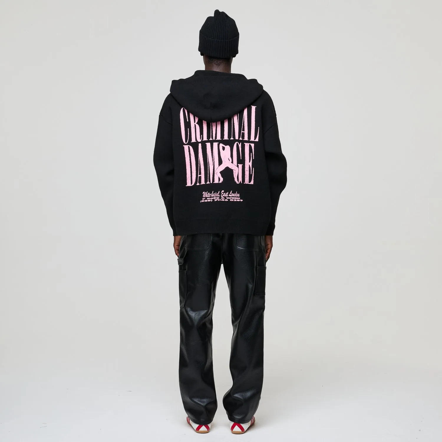STRIPTEASE KNITTED HOODIE sold by Criminal Damage product image thumbnail 4