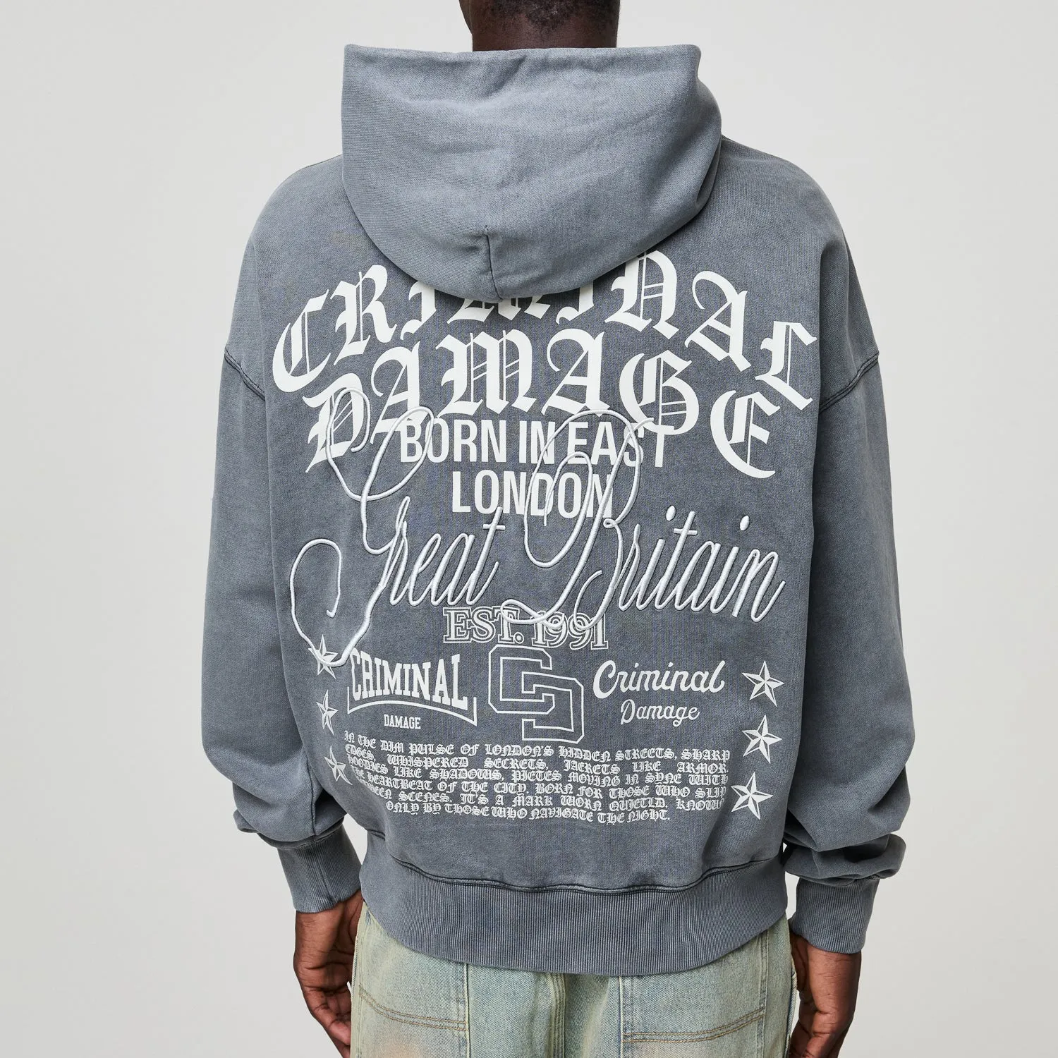 LOGO MANIA HOODIE sold by Criminal Damage product image thumbnail 5