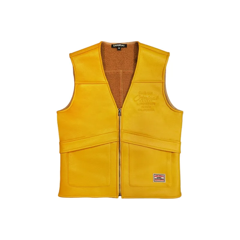 LEATHER CARPENTER VEST made by Criminal Damage