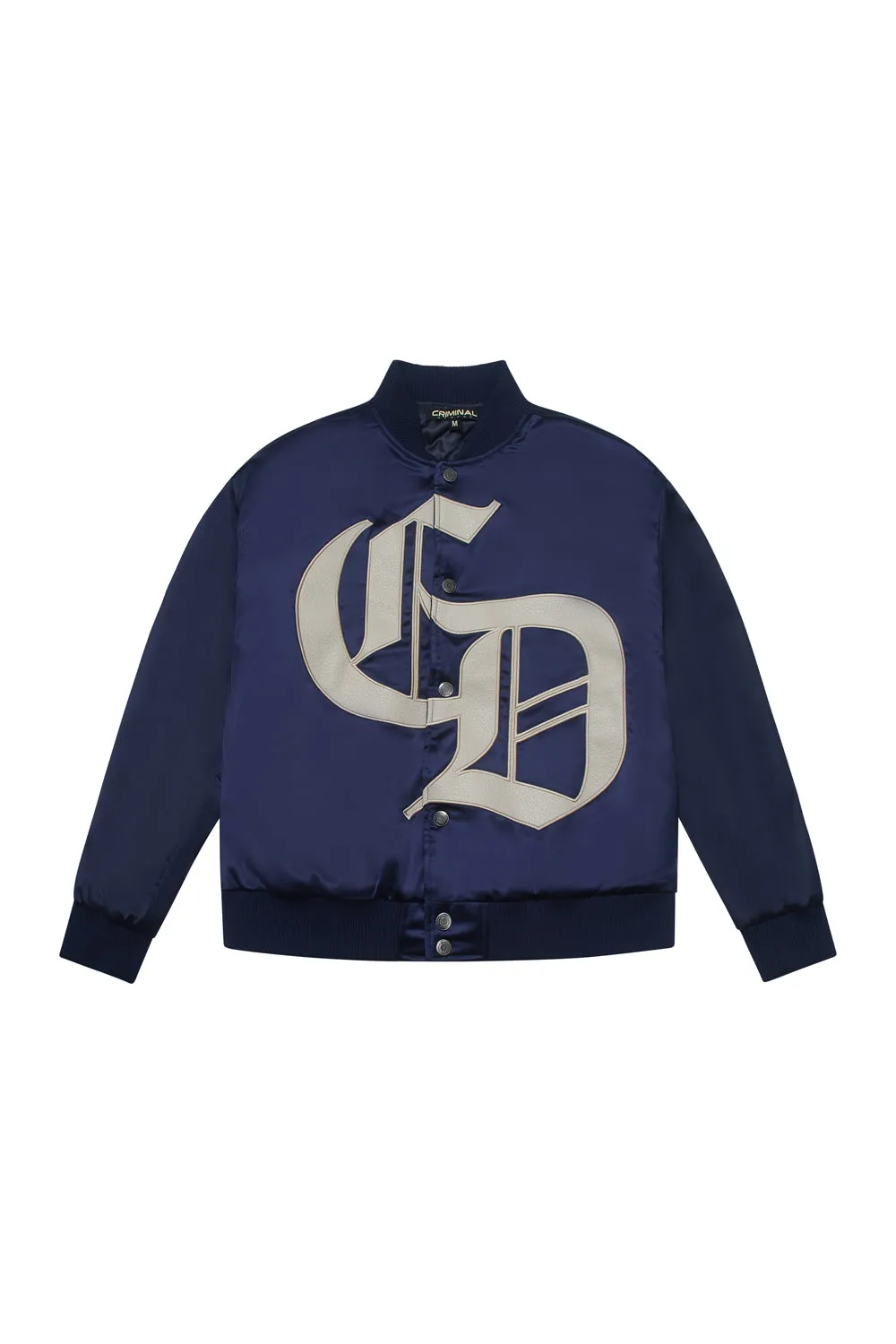 XL LOGO SATIN BOMBER JACKET sold by Criminal Damage