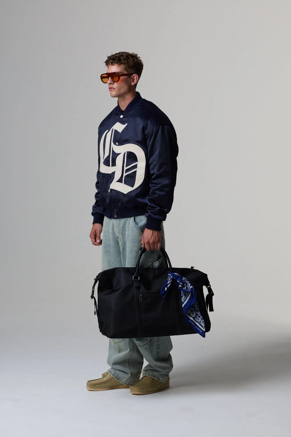 XL LOGO SATIN BOMBER JACKET sold by Criminal Damage product image thumbnail 3
