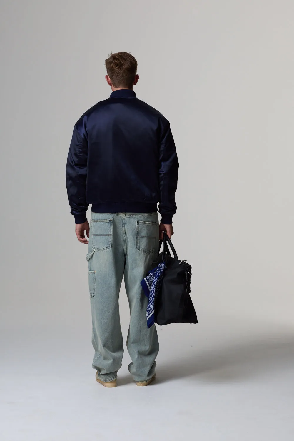 XL LOGO SATIN BOMBER JACKET sold by Criminal Damage product image thumbnail 5
