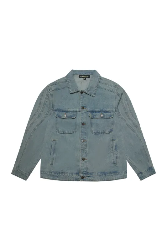 WAVY DENIM JACKET made by Criminal Damage