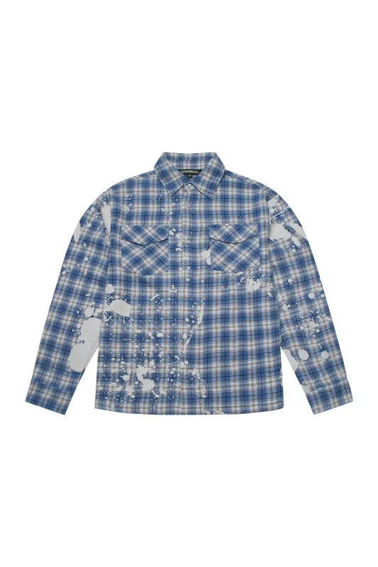 BLEACHED PLAID SHIRT made by Criminal Damage