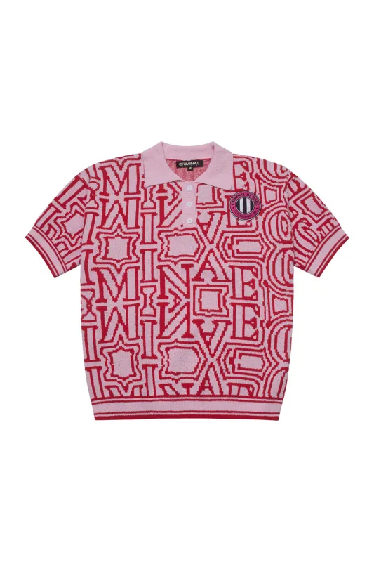 LOGO JACQUARD POLO SHIRT made by Criminal Damage