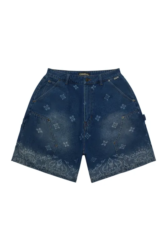 LASER PRINT DENIM SHORT made by Criminal Damage