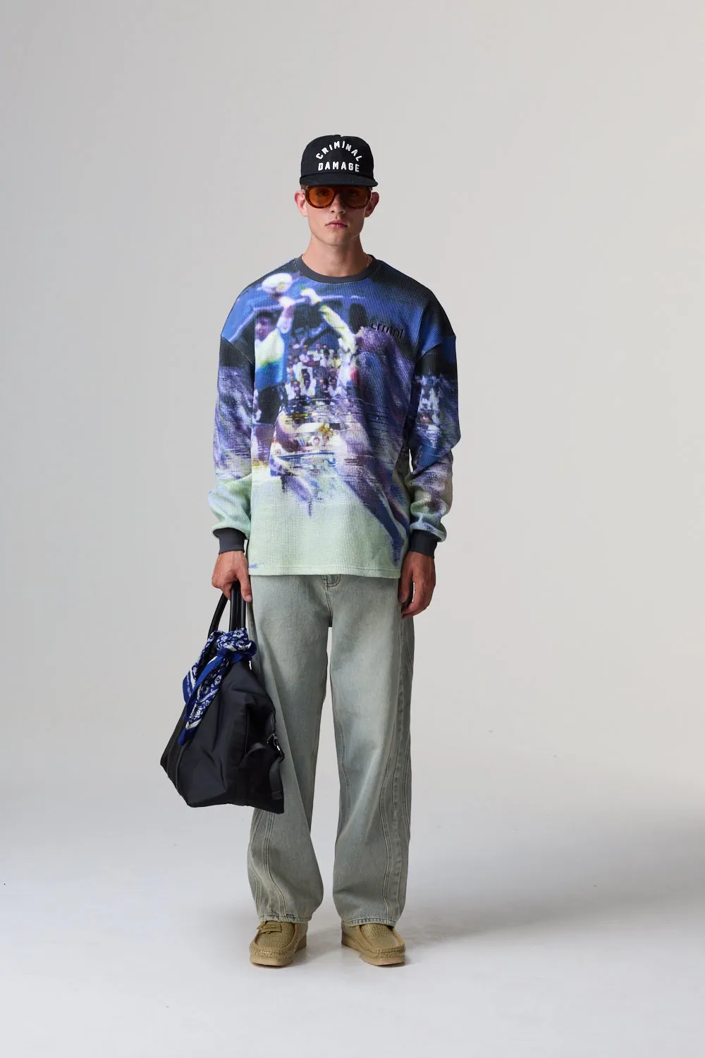 HAND OF GOD WAFFLE T-SHIRT sold by Criminal Damage product image thumbnail 2