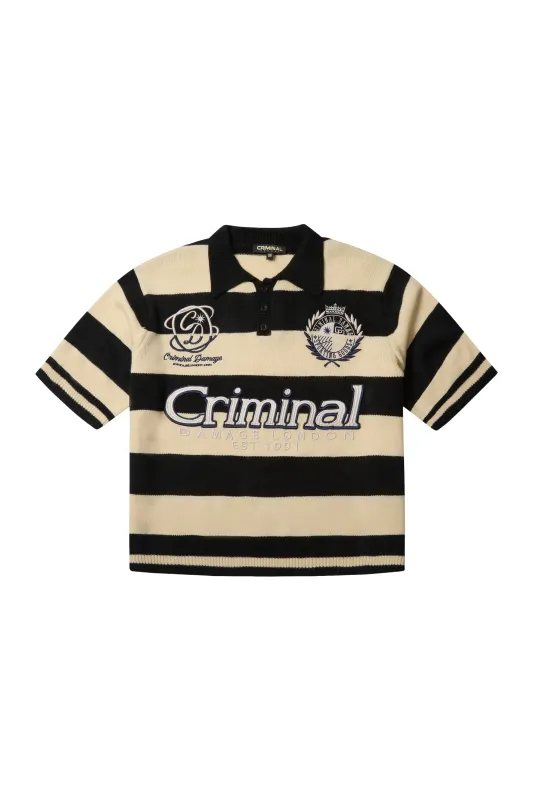 SPORTS KNITTED POLO made by Criminal Damage