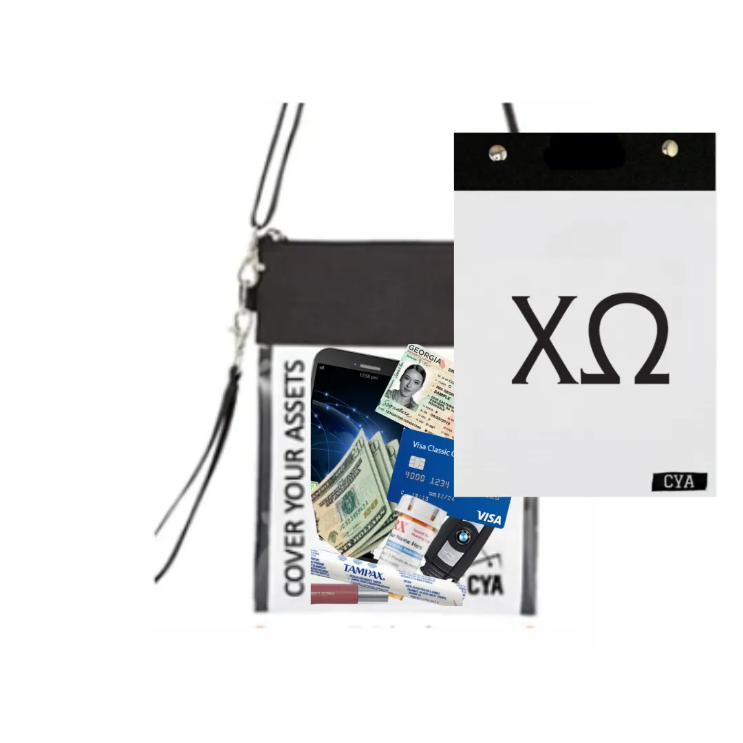 Chi Omega - Tall Purse & Cover sold by CYA - Cover Your Assets product image thumbnail 2