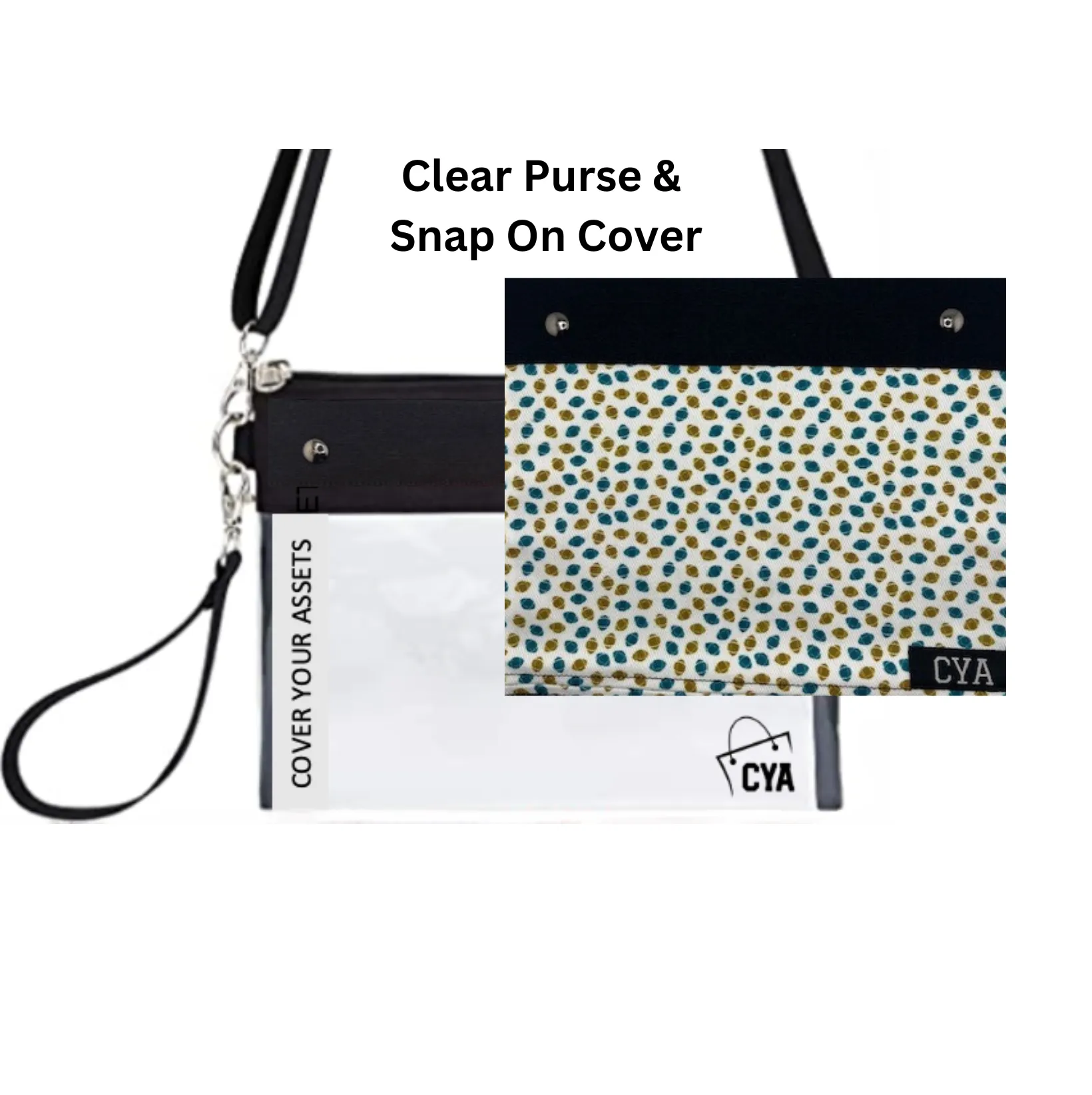 Teal & Gold Ftballs - Wide Purse & Cover sold by CYA - Cover Your Assets