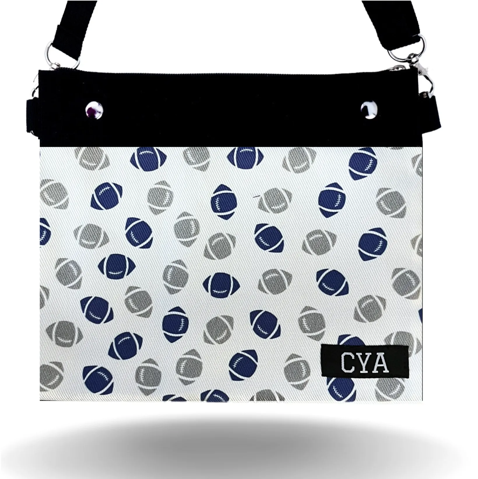 Blue & Gray Ftballs - Wide - Purse & Cover sold by CYA - Cover Your Assets product image thumbnail 2