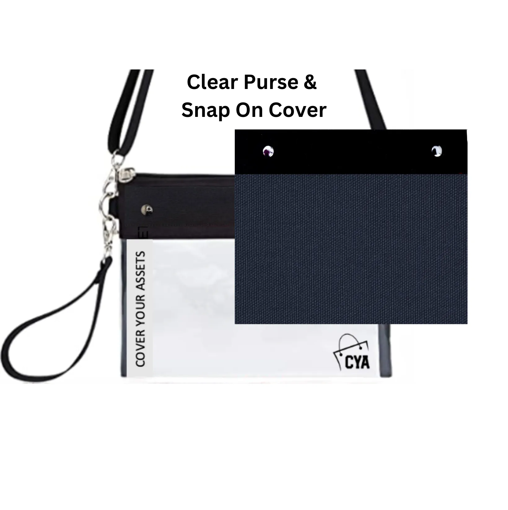 Navy - Wide - Purse & Cover sold by CYA - Cover Your Assets