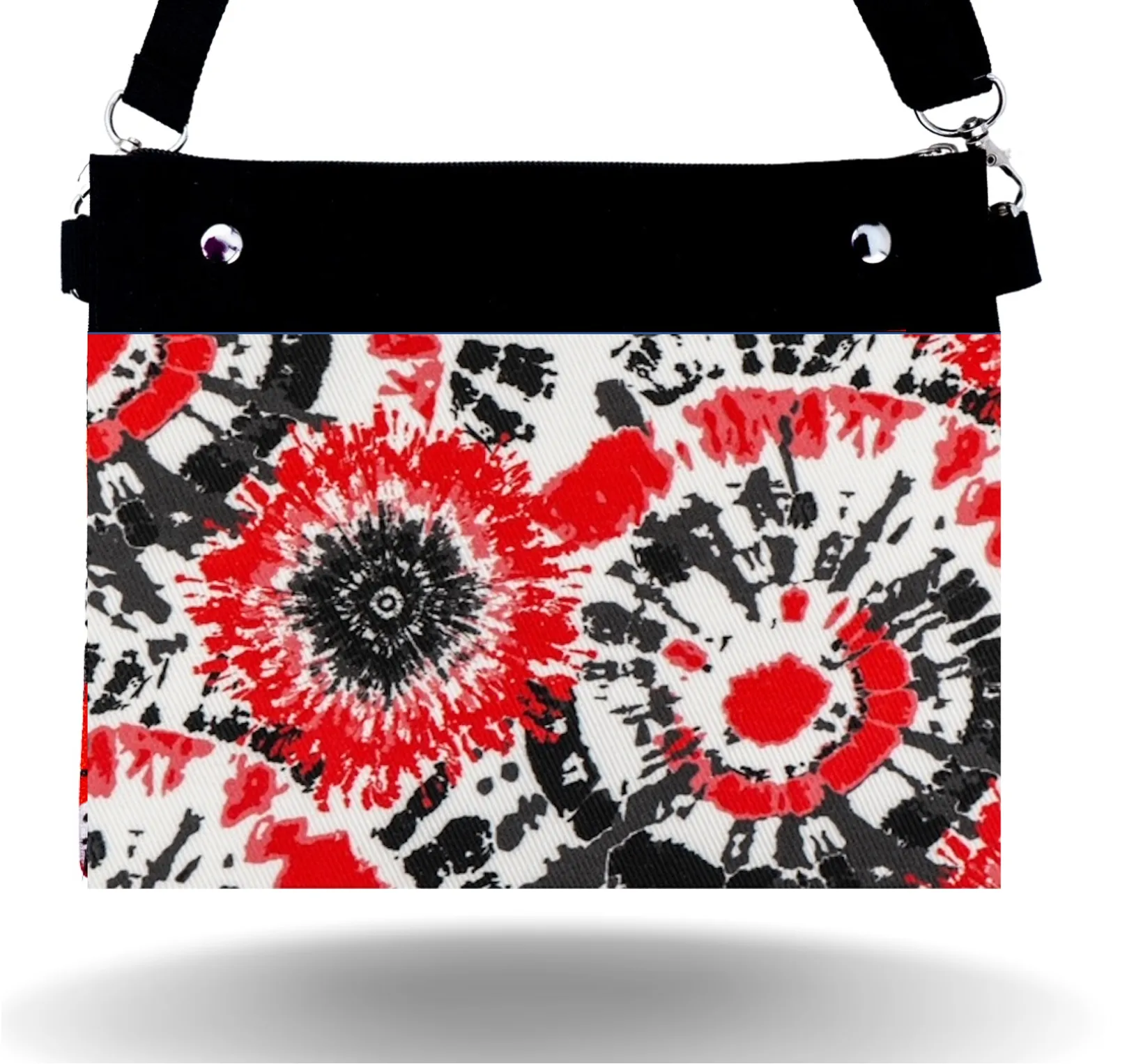 Red & Black Tie Dye - Wide - Purse & Cover sold by CYA - Cover Your Assets product image thumbnail 2