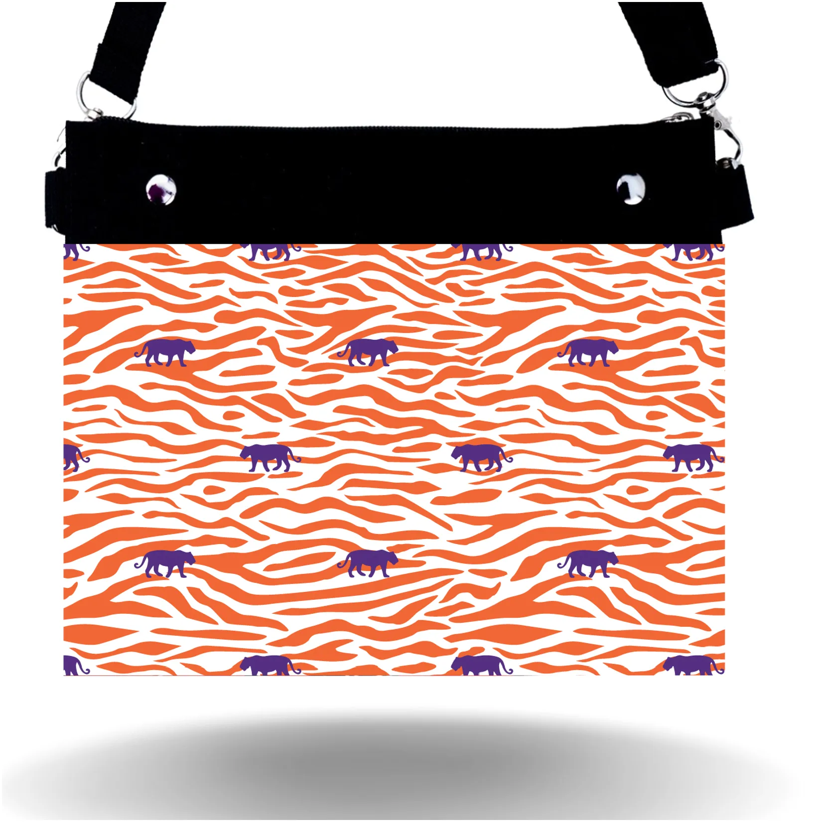 Orange Stripes & Purple Tigers - Wide - Purse & Cover sold by CYA - Cover Your Assets product image thumbnail 2