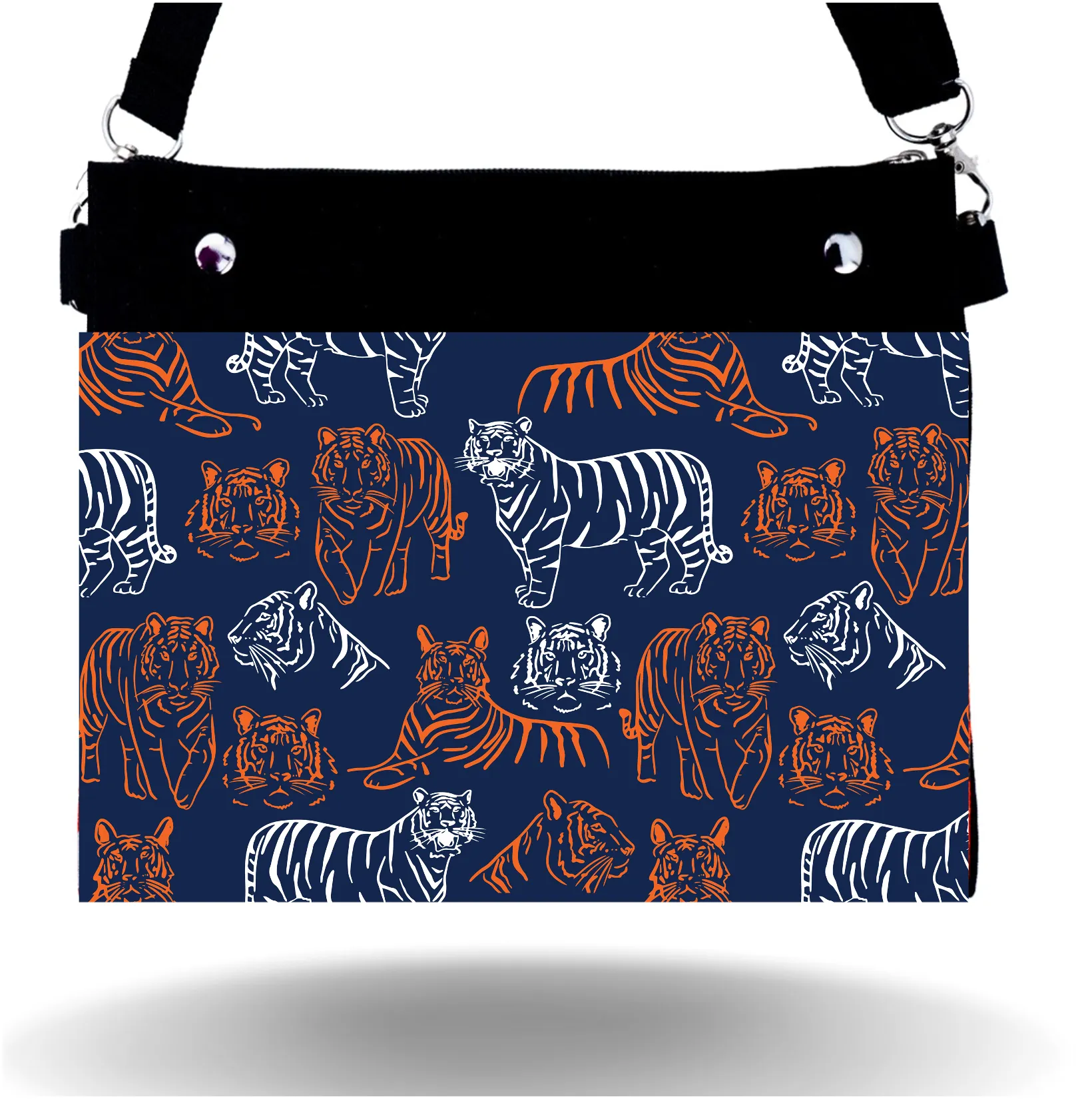 Navy w Wh & Orange Tigers - Wide - Purse & Cover sold by CYA - Cover Your Assets product image thumbnail 2