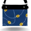 Navy & Gold Toss - Wide - Purse & Cover sold by CYA - Cover Your Assets