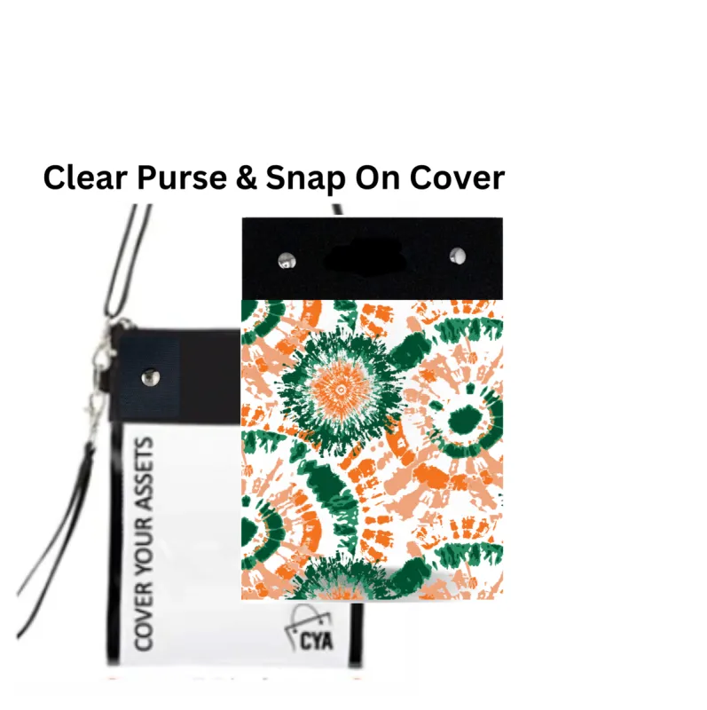 Green & Orange Tie Dye - Tall - Purse & Cover sold by CYA - Cover Your Assets