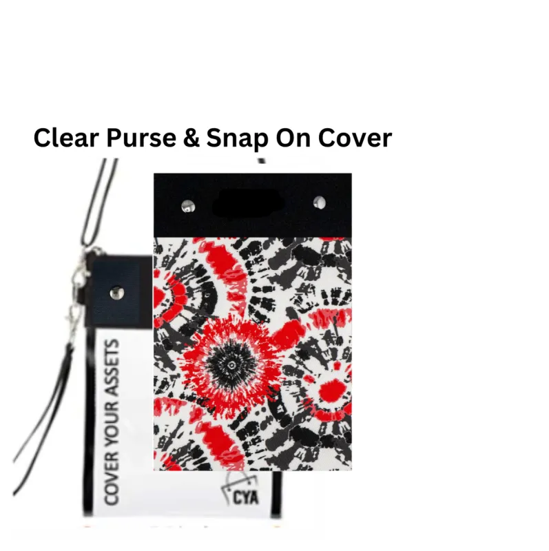 Red & Black Tie Dye - Tall- Purse & Cover sold by CYA - Cover Your Assets