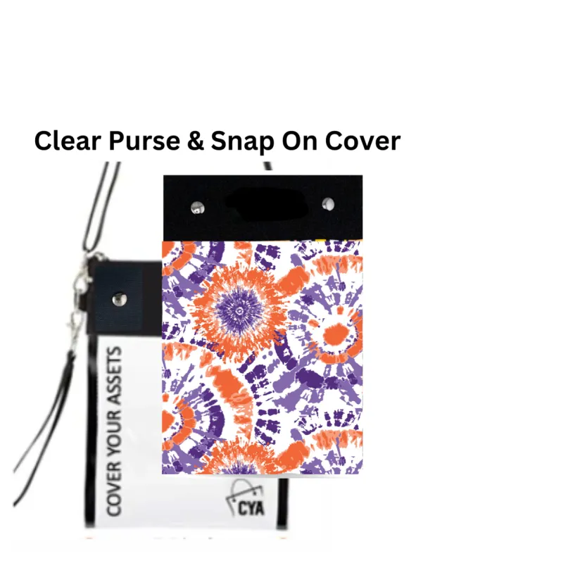 Orange & Purple Tie Dye - Tall - Purse & Cover sold by CYA - Cover Your Assets
