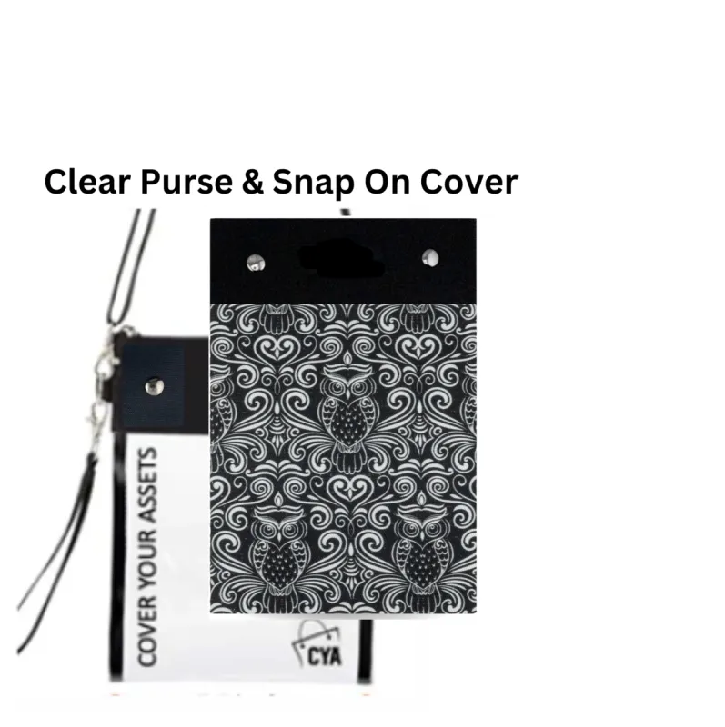 Owls On Black - Tall - Purse & Cover sold by CYA - Cover Your Assets